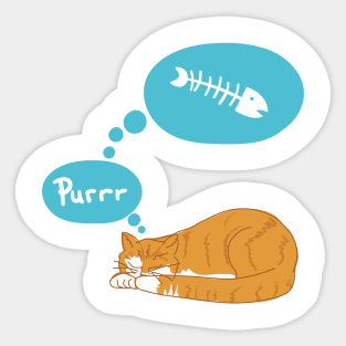 Cat Dreams Sticker